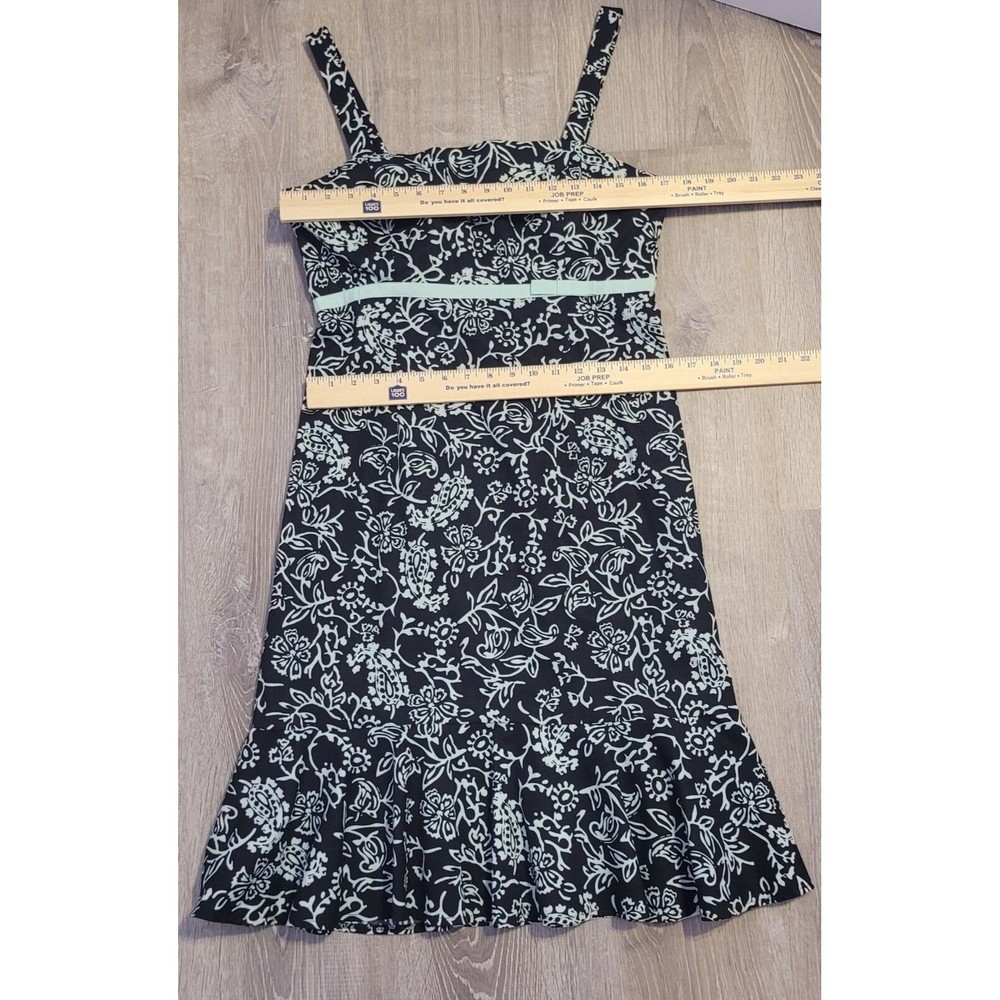 2/$13 Deals Women's R&K Originals Black/Teal Floral Dress Size 10 - Picture 10 of 16